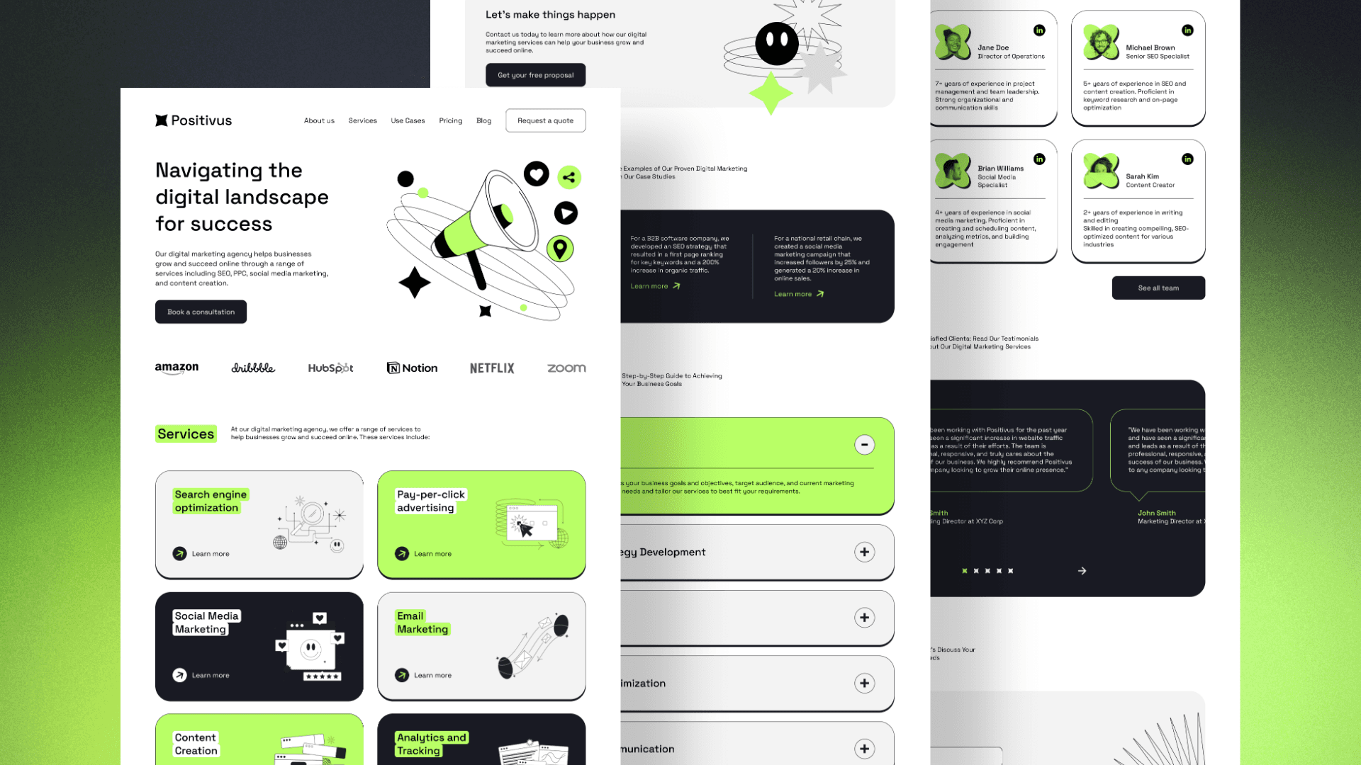 Pozitivo Landing Page